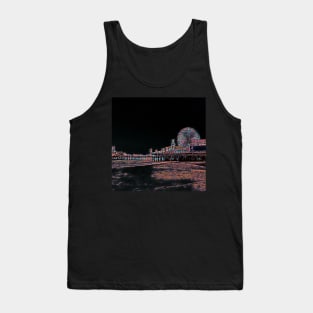 Stained Glass Santa Monica Pier Tank Top